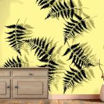 ARandNJ Fern and Petal DIY Reusable Design Polyvinyl Chloride Painting Wall Stencil 16 x 24 inch