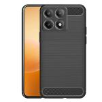 Knotyy Poco X6 Pro 5G Back Cover | Hybrid Shock Proof Case Cover| Matte Soft Silicon Flexible | Back Cover for Poco X6 Pro 5G (Black)