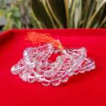 AYODvati Sphatik Mala Original | Spadigam Malai Original | Sphatik Jaap Mala 108 Beads, Quartz, White, 1 Piece (6 mm)
