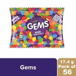 Cadbury Gems Chocolate, 17.4 g Pack of 56