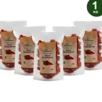 Farmbean Premium Dried Strawberry 1kg (Pack of 5) | Dehydrated Strawberry | Real dried fruit | | Healthy Sweet Treats| Rich in Calcium, Antioxidant, Fibers and Vitamin K | Vegan, Non-GMO & No Preservatives