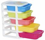 Korbox 5 Tier Multicolor Plastic Drawer Chester