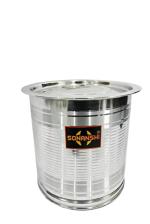 Sonanshi Silver Stainless Steel Atta Tanki With Lid 20 L