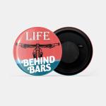 Dhcrafts Multicolor Metal Life Behind Bars Printed Fridge Magnet, 5.8 Cm
