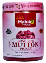 MAHIKA FOODS Made With Naturally Boneless Mutton Pickle | Home Made Gosht Ka Achar Mutton Pickle (1 kg)