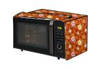 The Furnishing Tree Microwave Oven Cover for Borosil Prima 19 Liter 1300 Watt Convection Oven Toaster Griller (OTG) Floral Pattern Orange