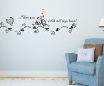 LANSTICK Multicolor Love You with My Heart Self Adhesive Wall Stickers