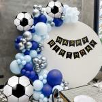 SPECIALYOU.IN Football Theme Birthday Decoration Items for Boys, Men, Soccer Theme Birthday Decoration Items, Birthday Balloons for Decoration, Kids Birthday Decorations, Blue balloons for decor -64 pcs