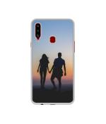 Casotec Couple On Beach DesignPrinted Silicon Soft TPU Back Case Cover for Samsung Galaxy A20s