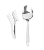 First Front Stainless Steel Noodle Tong and Small Paan (Pack of 2) l Kitchen Tools l Essential Kitchen Tools l Tools l Kitchen l Utensils l Stainless Steel Tools l Steel Kitchen Tools l Metal Tools