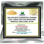 MGBN Gelatin With Cashew Nut Powder 2 In 1 Uses For Face Mask, Hair Removal Skin Care 50 gm