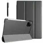 ProElite Cover for Xiaomi Mi Pad 6 Case Cover 11 inch Flip Stand Cover with Transparent Back & Stylus Pen [Auto Sleep Wake Support], Black