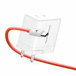 TechHawk 65W Fast Warp Charger with Type-C to C Cable, Compatible with OnePlus 12/11/10 Pro/10R/9 Pro/9RT/9R/8T/7/Nord 1/2/3/CE Lite, Super Fast USB C Dash/Warp/SuperVooc Charger, White