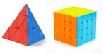 Enorme High Speed 4x4x4 & 3x3x3 Triangle Pyramid High Stability Magic Puzzle Cubes