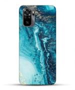 Bhaicover Xiaomi Redmi Note 10 Pro Max Blue Polycarbonate Light Weight and Slim Abstract Marble Mobile Phone Back Cover Case