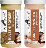 Park Daniel Pure And Natural Mulethi Powder And Garlic Powder, 100 G Each (Combo Of 2) |Hair Care|Dandruff Control hair Powder|Healthy Strong Hair Mask