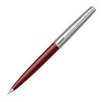 Scrikss Metropolis | 0.7mm Mechanical Lead Pencil | Burgundy Lower Body | Stainless Steel Upper Body | Click Mechanism | Chrome Trims