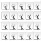 ELITEHOME Wall Hook, Magic Sticker Hooks, Plastic Sticky Hooks for Clothes Keys Set of 20