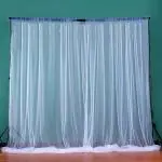 SPECIALYOU.IN White Net Shower Curtains 198.1 Centimeter 152.4 Centimeter