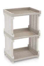 Nabhya Grey Plastic 3 Layer Multipurpose Storage Organizer Rack for Home