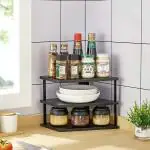Kitchen Corner Shelf Triangle Shelf Black 1pc.