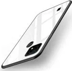 RICHBURG Realme C21 White Glass Light Weight Mobile Back Cover