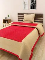 UniqChoice RedColor 100% Cotton Single Bedsheet Without Pillow Cover150 x 220cm(Single_Gadbuti_Red)