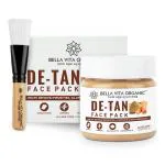 Bella Vita Organic De Tan Face Brightening Pack For Glowing Skin, Oil Control, Acne, Pimples, Blemishes, Pigmentation & Brightening 100 gm