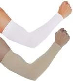 SHIVAAY Aegend Unisex Adult Crisp White & Light Beige Arm Warmers