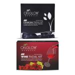 Oxyglow Herbals Herbals Charcoal Facial Kit 63 Gm And Herbals Wine 63 Gm (Set Of 1)