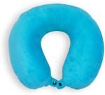 Snoringz Memory Foam Solid Travel Pillow Pack of 1 (Sky Blue)