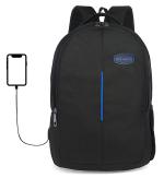Fur Jaden Black Blue Polyester Laptop Backpack 25 L (BM36_BlackBlue)