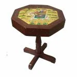 Pranjals House Wood Brown Home Decor Stools Side Table End Corner Bedside Stool - 15 Inch