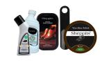 Sheppits Premium Shoe Shiner (Neutral), Shoe Cleaner (Natural), Shoe Polish (Brown), Shoe Horn (Black), & Liquid Shoe Polish (Natural) Combo | Shoe Care Kit