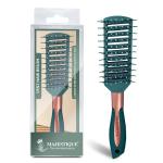 Majestique Vented Hair Brush for Blow Drying, Long Short, Thin, Thick, Dry or Wet Hair, Styling Women & Men's Static Free & Heat Resistant Vent Hairbrush (Velvet Green)