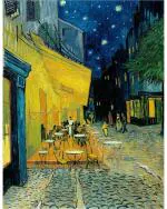 DECOR ADVENTURES Caf Terrace at Night by Van Gogh Wall Painting 18 x 24 inch