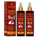 Newish Onion Black seed Hair oil 100% pure and nautral Fast hair Growth onion oil for Prevents hair loss pack of 2