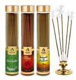 The Aroma Factory Citronella, Rose &Attar Jannat Ul Firdaus Incense Stick Agarbatti (Zero Charcoal & 100% Herbal) Bottle Pack of 3 x 100
