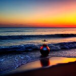 Love Creation A4 Size poster print for creative wall art- seaside-sunrise-5731( Sticker)