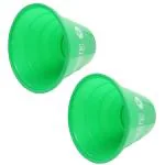 Jaycee Plastic Open Smart Garbage Bin Dustbin 8 Litre Plastic Dustbin (Green, Pack of 2)