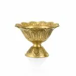 CraftVatika Brass Devdas Diya Oil Puja Lamp Engraved Design Dia for Home Puja Gifts Decor (1 Pcs)