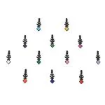 Comet Busters Traditional Black Bindi with Multicolor Squares (BIN412) Pack of 1