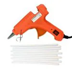 SCENTY Fixlogics 20W Mini Hot Glue Gun Kit: Crafting With On/Off Switch, Corded Electric Led Indicator, And Bonus 12 Transparent Glue Sticks