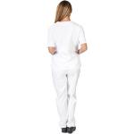RANK Women's Regular Fit Scrub Suit for Nurses Polyester Cotton| V-Neck Top and Drawstring Pant |Half Sleeves Uniform for Doctors, Nurses and Dentists Size - M (White)