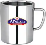 Apeiron Silver Stainless Steel Coffee Mug 300 ml