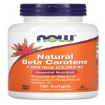 NOW Foods, Natural Beta Carotene, 7,500 mcg (25,000 IU), 180 Softgels