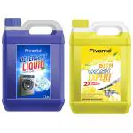 Fivanta 5Ltr Multipurpose Cleaning Gel With 5Ltr Front Load Liquid Detergent- Yellow