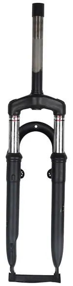 FASTPED Black Steel Steel Bicycle Fork With Suspension Threaded