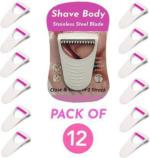 OPTRA-Btnt Plastic Disposable Skin Hair Remover Safty Razor Blade (Set Of 12)