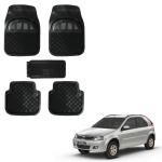 Oshotto Anti Skid Rubber Car Tray Foot Mat for Mahindra VERITO/VERITO Vibe (Set of 5, Black)